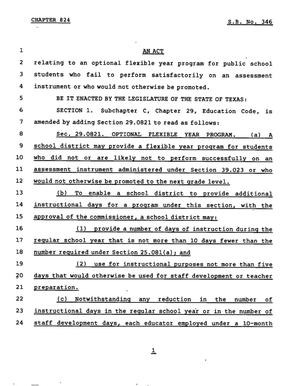 78th Texas Legislature, Regular Session, Senate Bill 346, Chapter 824