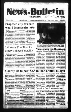 News Bulletin (Castroville, Tex.), Vol. 35, No. 37, Ed. 1 Thursday, September 15, 1994