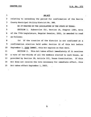 78th Texas Legislature, Regular Session, Senate Bill 372, Chapter 832