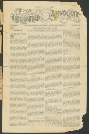 Primary view of object titled 'Texas Christian Advocate (Dallas, Tex.), Vol. 45, No. 9, Ed. 1 Thursday, October 27, 1898'.