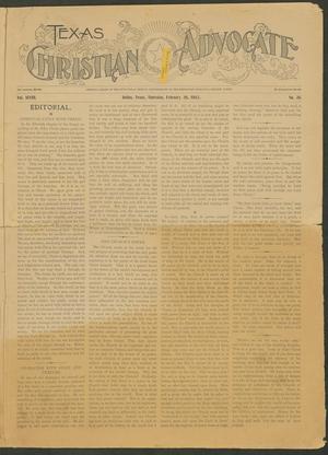 Primary view of object titled 'Texas Christian Advocate (Dallas, Tex.), Vol. 48, No. 26, Ed. 1 Thursday, February 20, 1902'.
