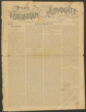 Primary view of object titled 'Texas Christian Advocate (Dallas, Tex.), Vol. 48, No. 33, Ed. 1 Thursday, April 10, 1902'.