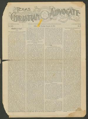 Texas Christian Advocate (Dallas, Tex.), Vol. 49, No. 17, Ed. 1 Thursday, December 18, 1902