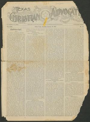 Texas Christian Advocate (Dallas, Tex.), Vol. 49, No. 23, Ed. 1 Thursday, January 29, 1903