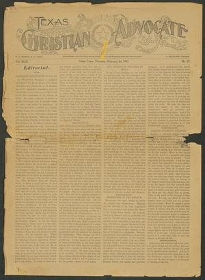 Primary view of object titled 'Texas Christian Advocate (Dallas, Tex.), Vol. 49, No. 27, Ed. 1 Thursday, February 26, 1903'.