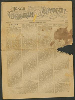 Primary view of object titled 'Texas Christian Advocate (Dallas, Tex.), Vol. 49, No. 31, Ed. 1 Thursday, March 26, 1903'.