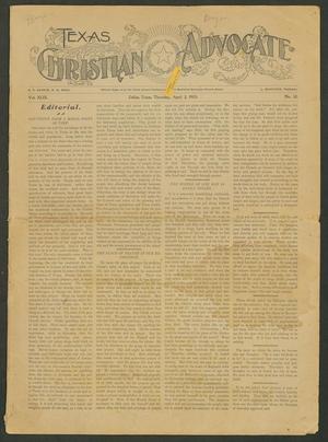 Primary view of object titled 'Texas Christian Advocate (Dallas, Tex.), Vol. 49, No. 32, Ed. 1 Thursday, April 2, 1903'.