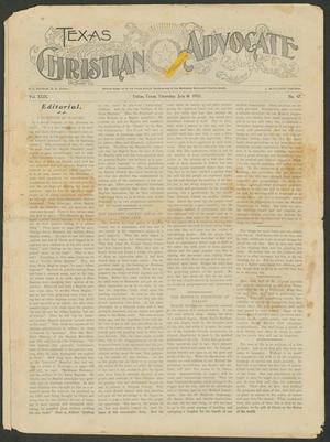 Primary view of object titled 'Texas Christian Advocate (Dallas, Tex.), Vol. 49, No. 47, Ed. 1 Thursday, July 16, 1903'.