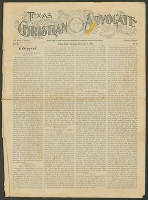 Primary view of object titled 'Texas Christian Advocate (Dallas, Tex.), Vol. 50, No. 11, Ed. 1 Thursday, November 5, 1903'.