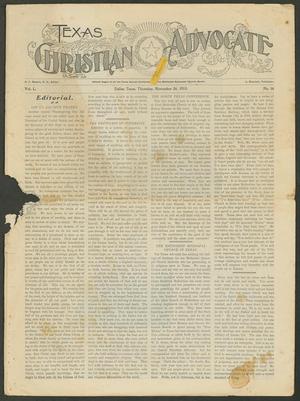 Primary view of object titled 'Texas Christian Advocate (Dallas, Tex.), Vol. 50, No. 14, Ed. 1 Thursday, November 26, 1903'.