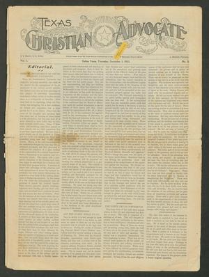 Primary view of object titled 'Texas Christian Advocate (Dallas, Tex.), Vol. 50, No. 15, Ed. 1 Thursday, December 3, 1903'.