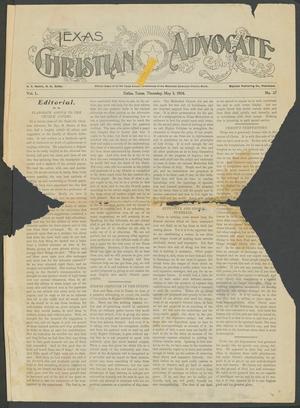 Primary view of object titled 'Texas Christian Advocate (Dallas, Tex.), Vol. 50, No. 37, Ed. 1 Thursday, May 5, 1904'.