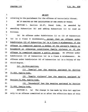 78th Texas Legislature, Regular Session, Senate Bill 408, Chapter 139