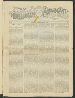 Primary view of object titled 'Texas Christian Advocate (Dallas, Tex.), Vol. 51, No. 11, Ed. 1 Thursday, November 3, 1904'.