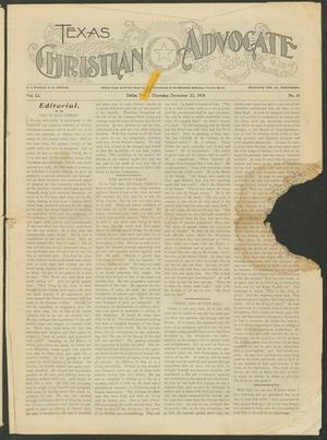 Primary view of object titled 'Texas Christian Advocate (Dallas, Tex.), Vol. 51, No. 18, Ed. 1 Thursday, December 22, 1904'.