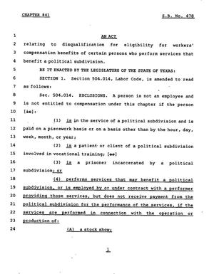 78th Texas Legislature, Regular Session, Senate Bill 478, Chapter 841