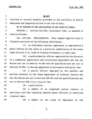 78th Texas Legislature, Regular Session, Senate Bill 482, Chapter 842