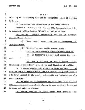 78th Texas Legislature, Regular Session, Senate Bill 514, Chapter 846