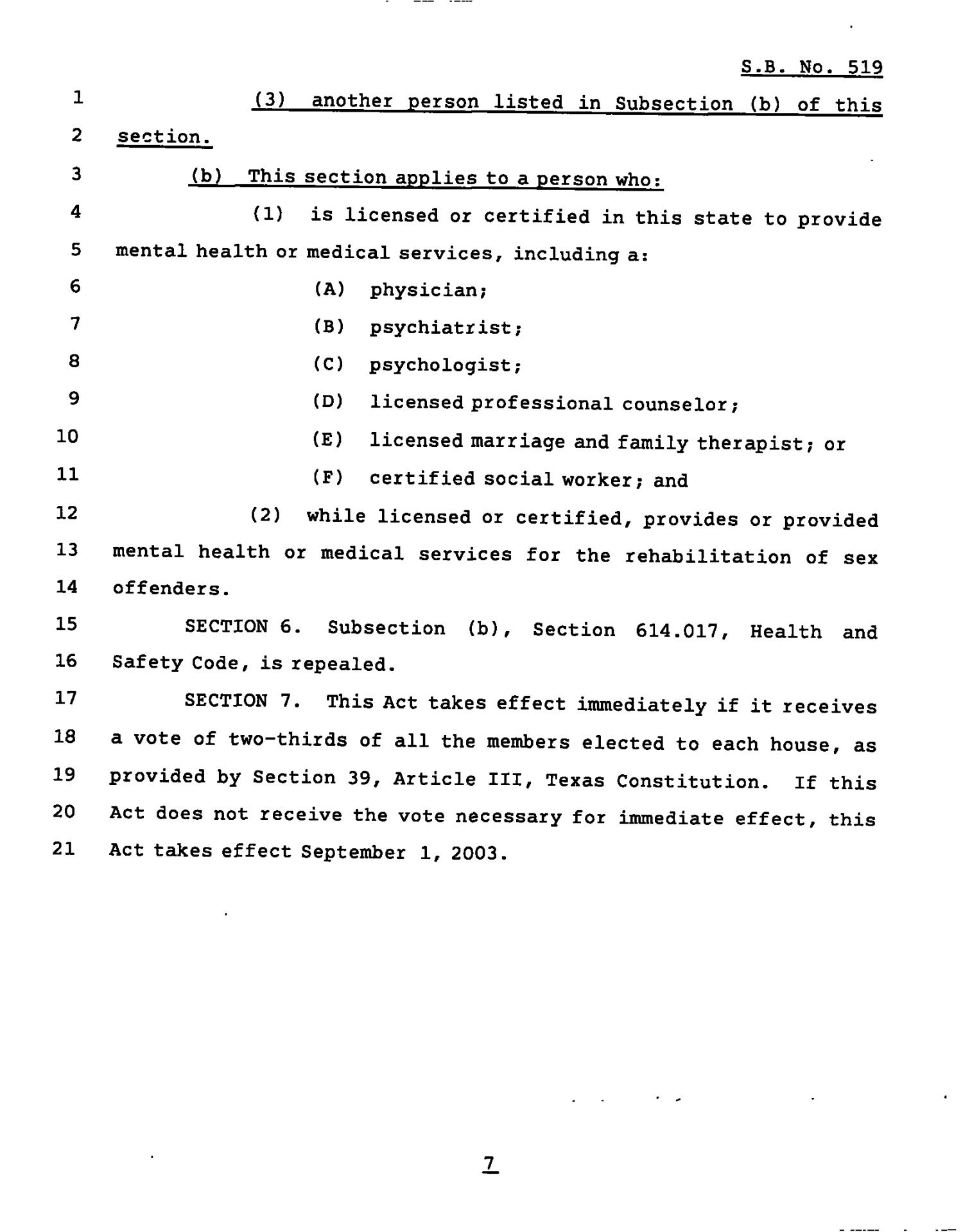78th Texas Legislature, Regular Session, Senate Bill 519, Chapter 6
                                                
                                                    [Sequence #]: 7 of 8
                                                