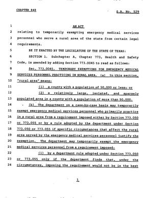 78th Texas Legislature, Regular Session, Senate Bill 529, Chapter 848