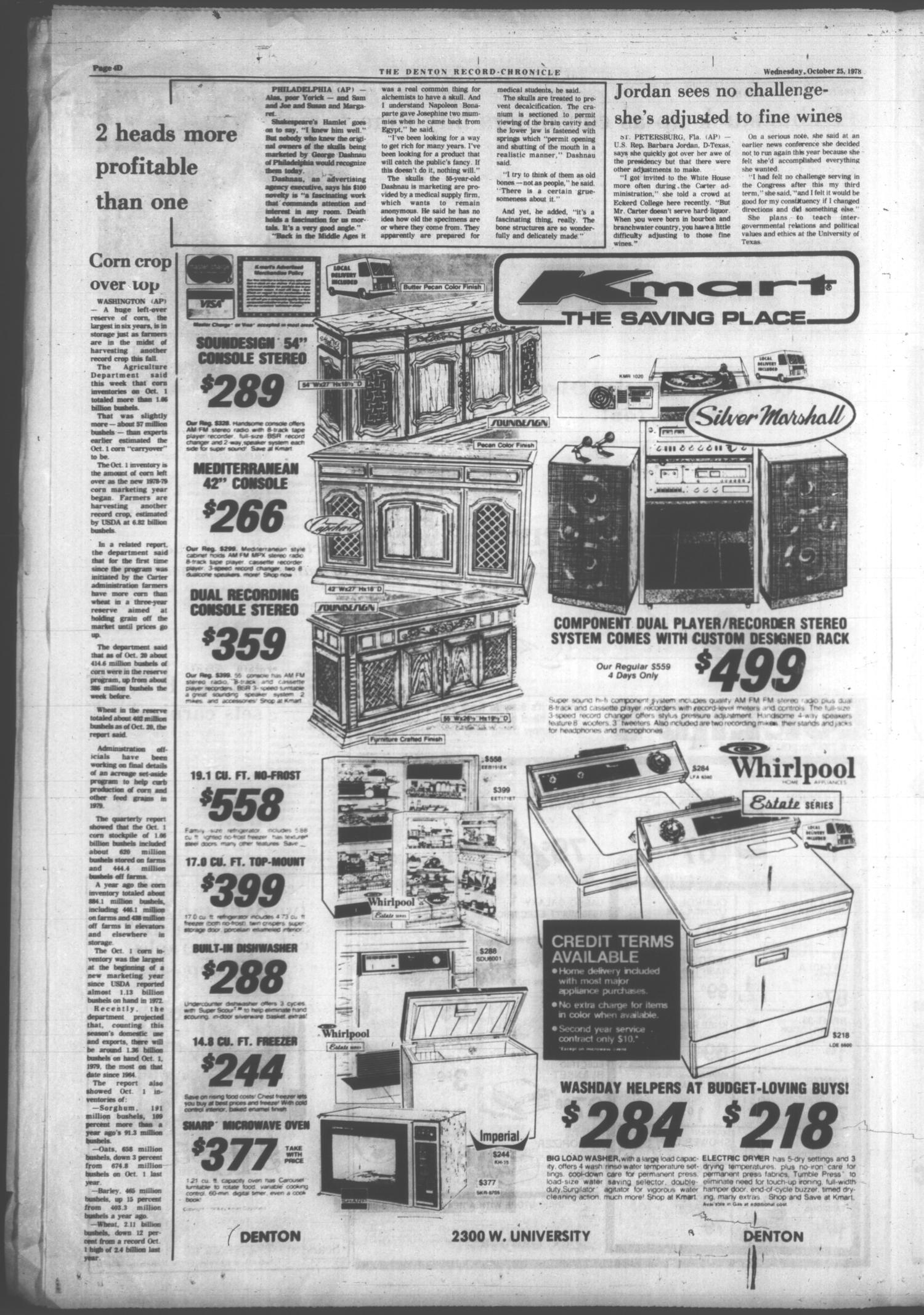 Denton Record-Chronicle (Denton, Tex.), Vol. 76, No. 72, Ed. 1 Wednesday, October 25, 1978
                                                
                                                    [Sequence #]: 24 of 40
                                                