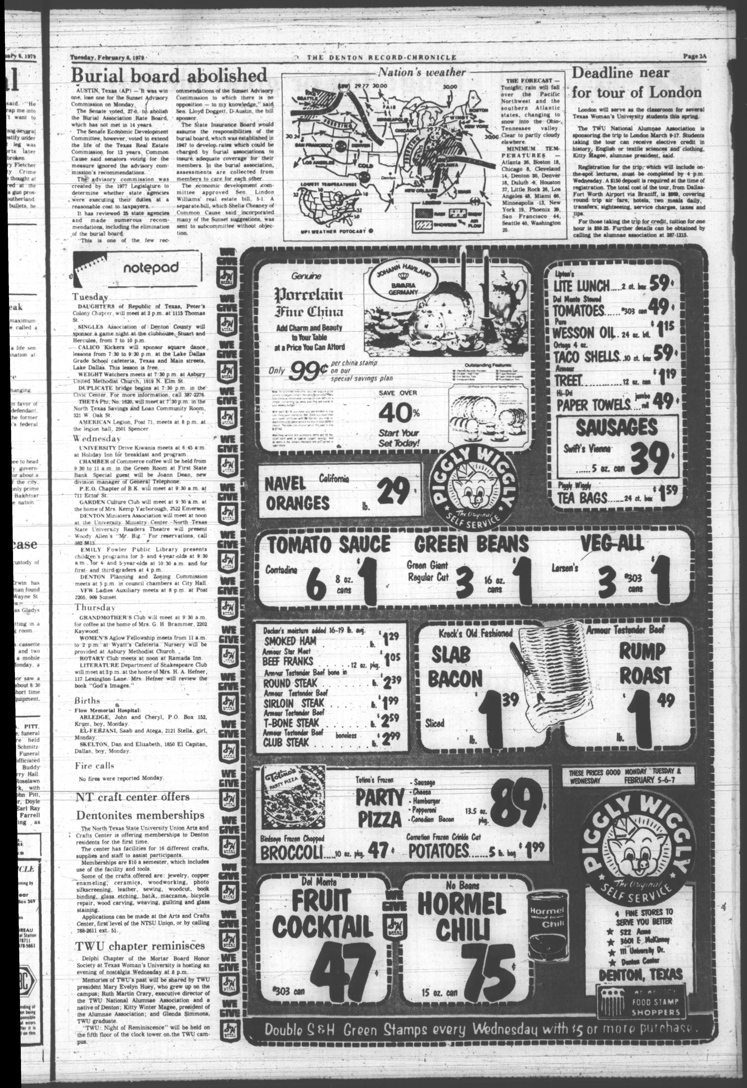 Denton Record-Chronicle (Denton, Tex.), Vol. 76, No. 161, Ed. 1 Tuesday, February 6, 1979
                                                
                                                    [Sequence #]: 3 of 16
                                                