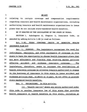 78th Texas Legislature, Regular Session, Senate Bill 541, Chapter 1179