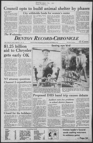 Primary view of object titled 'Denton Record-Chronicle (Denton, Tex.), Vol. 77, No. 119, Ed. 1 Wednesday, December 19, 1979'.