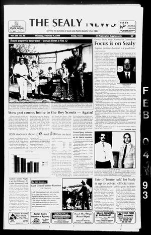 The Sealy News (Sealy, Tex.), Vol. 105, No. 48, Ed. 1 Thursday, February 4, 1993