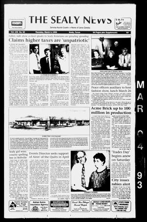 The Sealy News (Sealy, Tex.), Vol. 105, No. 52, Ed. 1 Thursday, March 4, 1993
