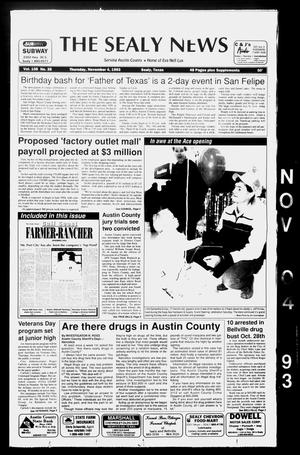 The Sealy News (Sealy, Tex.), Vol. 106, No. 35, Ed. 1 Thursday, November 4, 1993