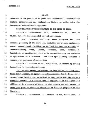 78th Texas Legislature, Regular Session, Senate Bill 624, Chapter 343