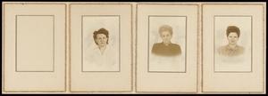 [Portraits of Allen women in four-fold folder]