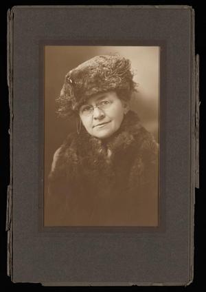 [Portrait of Dr. Frances Daisy Emery Allen wearing a fur hat and collar]
