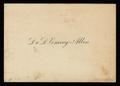 Primary view of [Calling Card for Dr. D. Emery-Allen]