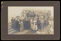 Primary view of [Annie Belle Emery Bright and group with Pikes Peak Cog railway car]
