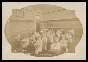 Primary view of object titled '[R. Vickery School first grade students in classroom]'.