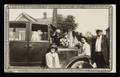 Thumbnail image of item number 1 in: '[Ready for Austin: The Stirmans, Daisy Emery Allen and Annie Emery Bright with car]'.