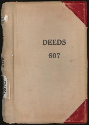 Primary view of object titled 'Travis County Deed Records: Deed Record 607'.