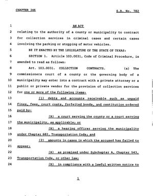 78th Texas Legislature, Regular Session, Senate Bill 782, Chapter 346