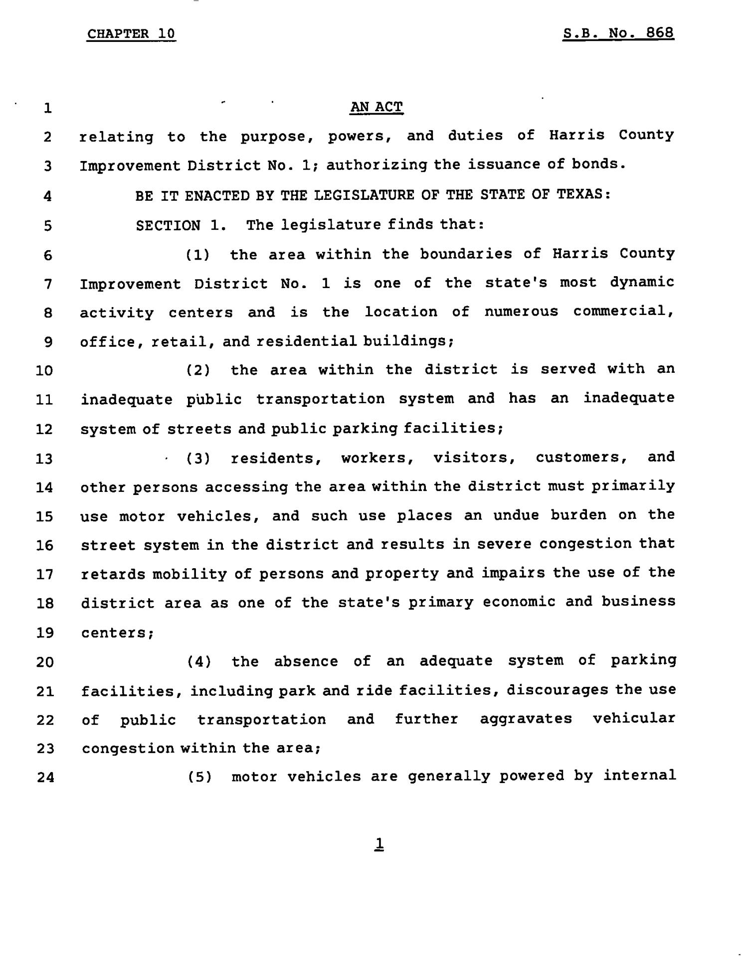 78th Texas Legislature, Regular Session, Senate Bill 868, Chapter 10
                                                
                                                    [Sequence #]: 1 of 6
                                                