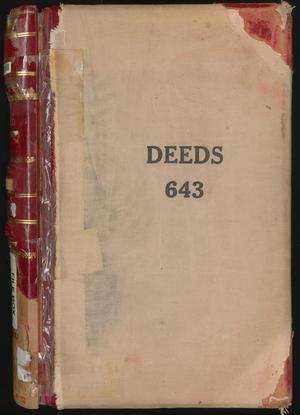 Primary view of object titled 'Travis County Deed Records: Deed Record 643'.