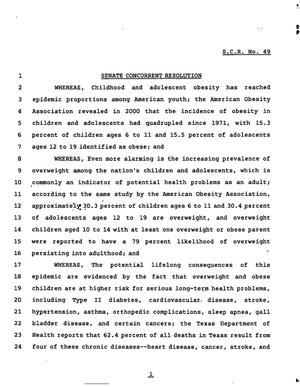 78th Texas Legislature, Regular Session, Senate Concurrent Resolution 49