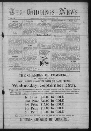 The Giddings News. (Giddings, Tex.), Vol. 35, No. 15, Ed. 1 Friday, August 31, 1923