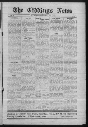 The Giddings News (Giddings, Tex.), Vol. 35, No. 37, Ed. 1 Friday, February 1, 1924
