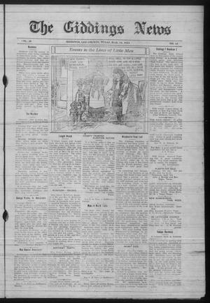 Primary view of object titled 'The Giddings News (Giddings, Tex.), Vol. 35, No. 43, Ed. 1 Friday, March 14, 1924'.