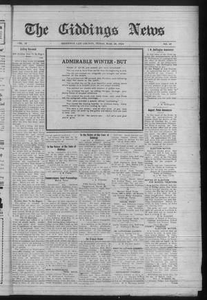 The Giddings News (Giddings, Tex.), Vol. 35, No. 45, Ed. 1 Friday, March 28, 1924