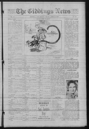 The Giddings News (Giddings, Tex.), Vol. 42, No. 50, Ed. 1 Friday, April 17, 1931