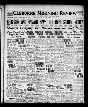 Primary view of object titled 'Cleburne Morning Review (Cleburne, Tex.), Vol. 22, No. 155, Ed. 1 Wednesday, June 2, 1926'.