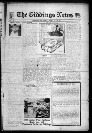 Primary view of object titled 'The Giddings News (Giddings, Tex.), Vol. 54, No. 8, Ed. 1 Friday, July 3, 1942'.